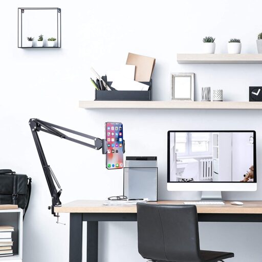 Universal Flexible 360  Degree Rotation Mobile Phone Stand Clip Holders Long Arm Bracket Mount Clamp for Desk